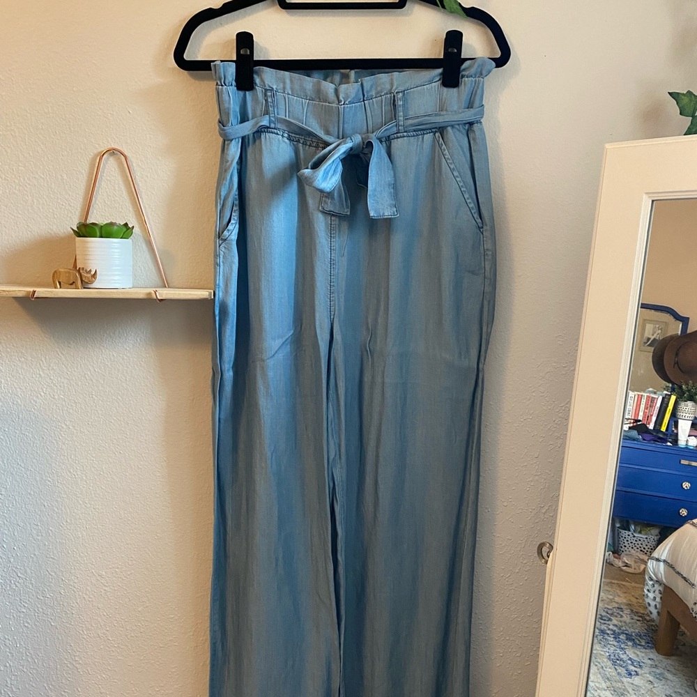 Paper Bag Chambray Trouser